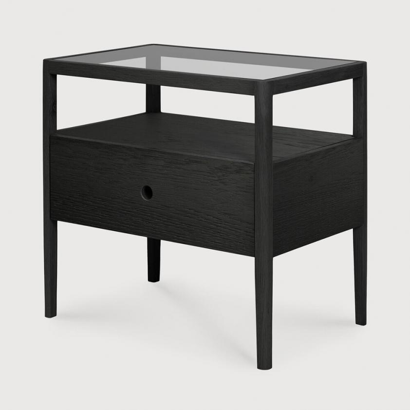 Table de chevet Spindle en chêne noir, Ethnicraft