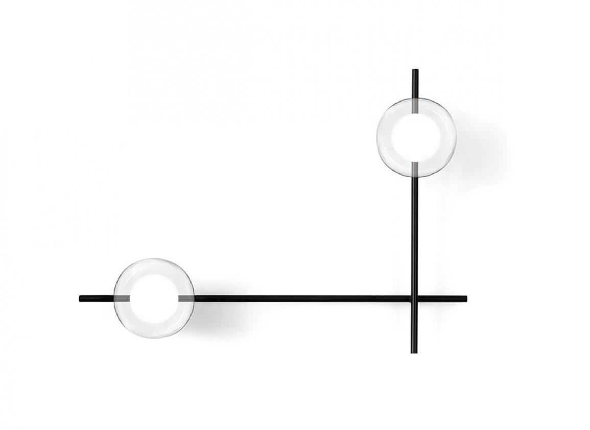  Applique Mikado 2L verre transparent, Miloox