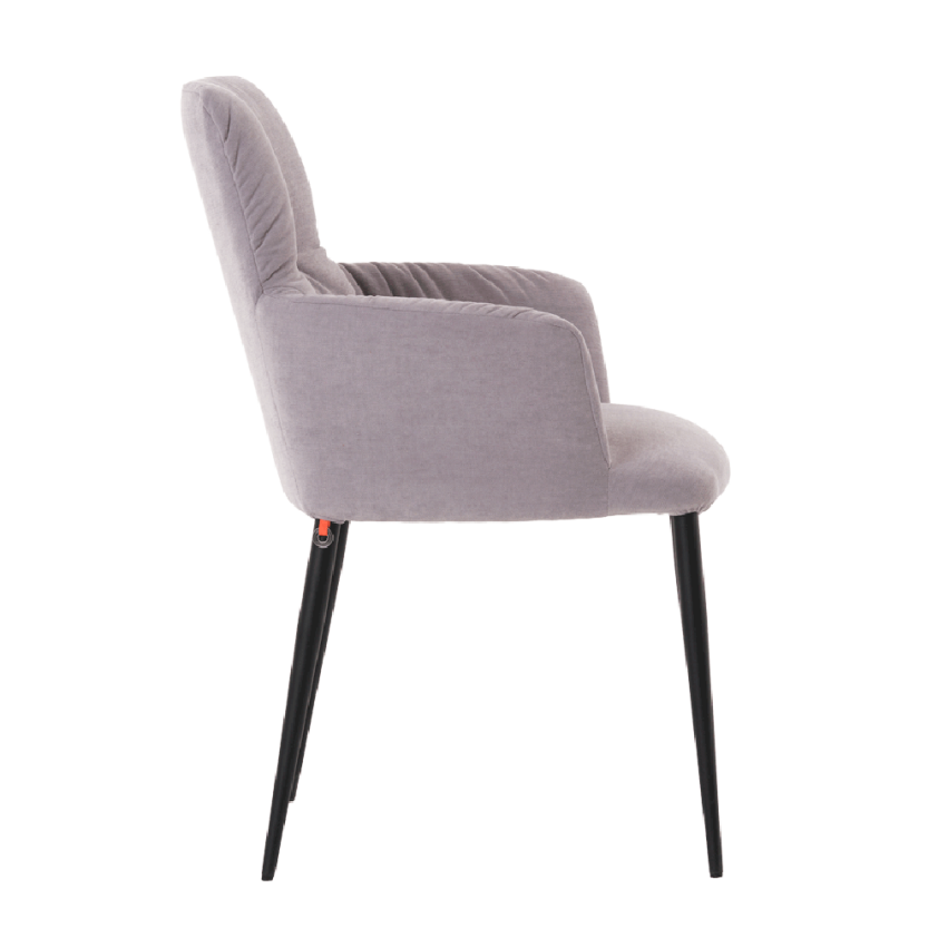 Chaise Aura avec accoudoirs piétement métallique, Mobitec