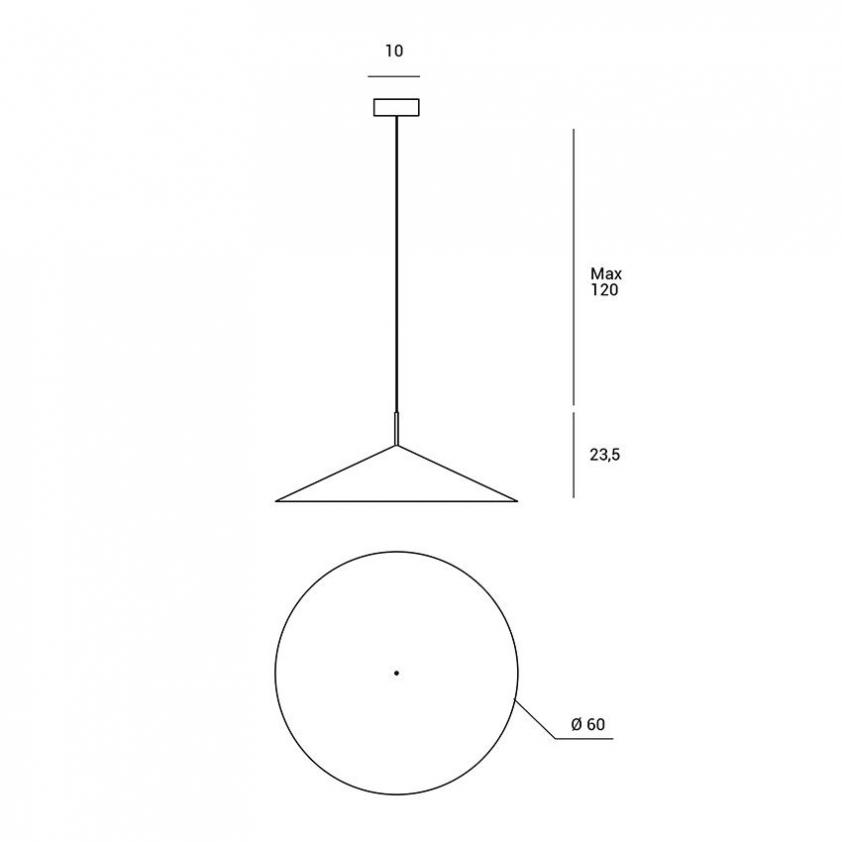 Lampe suspension en métal Samoi, Miloox