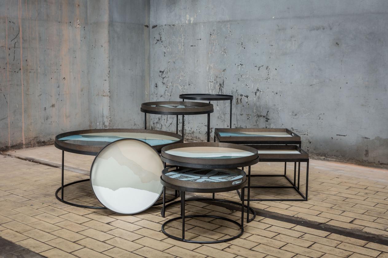 Set de tables basses pour plateaux ronds Large/Extra Large, Ethnicraft