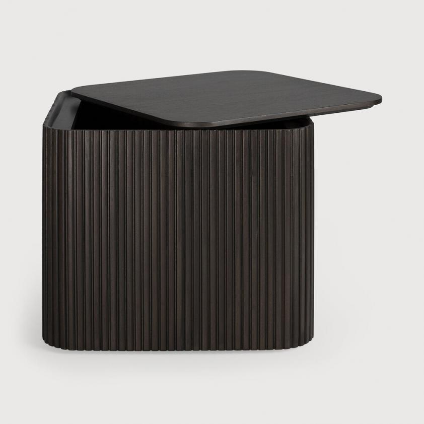 Table d&#039;appoint carrée Roller Max en acajou, Ethnicraft