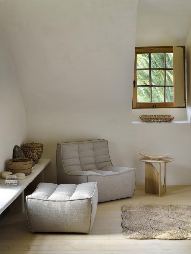 Canapé N701 - repose-pieds - beige, Ethnicraft
