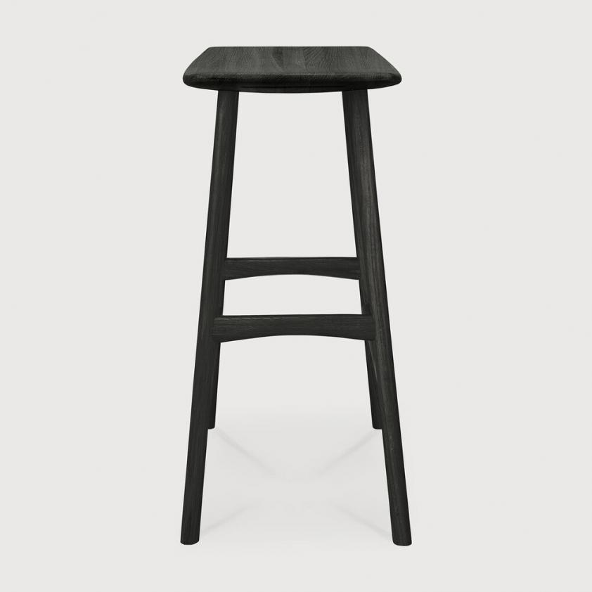 Tabouret de bar Osso en chêne noir - vernis H67, Ethnicraft