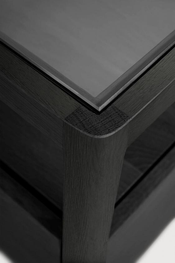 Table de chevet Spindle en chêne noir, Ethnicraft