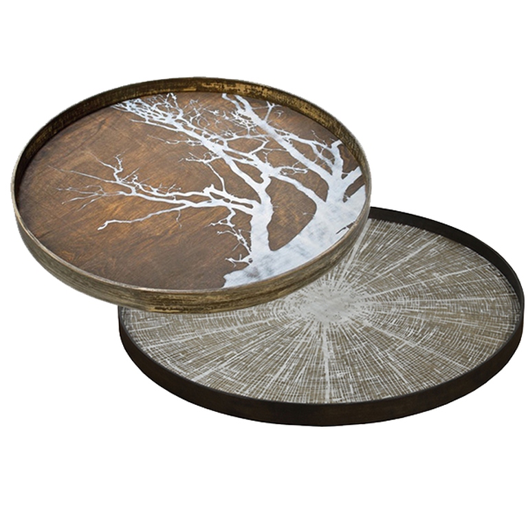 Plateau rond White slice XL, Ethnicraft