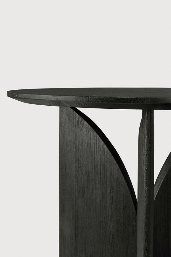 Table d&#039;appoint Fin en teck noir, Ethnicraft