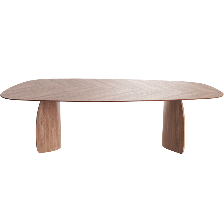 Table Dolmen avec un plateau finition point de hongrie, Mobitec