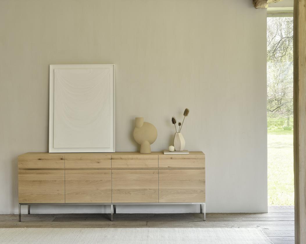 Buffet bas chêne 4 portes Ligna, Ethnicraft