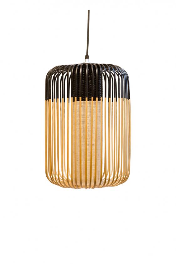 Suspension Outdoor Bamboo light S noir, Forestier