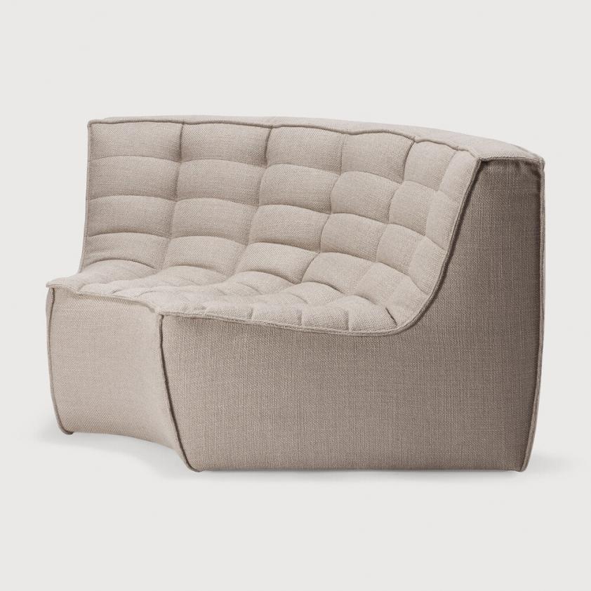 Canapé N701 - module d&#039;angle arrondi - beige, Ethnicraft
