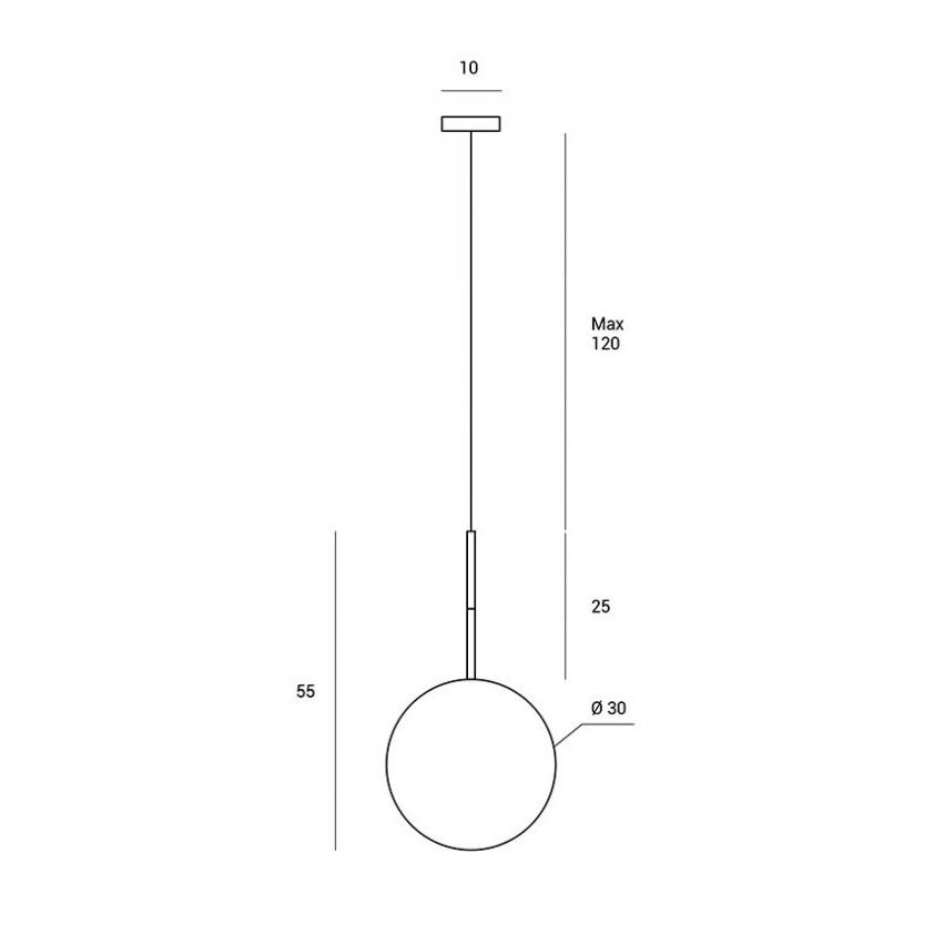 Suspension Jugen Black 1 diffuseur , Miloox