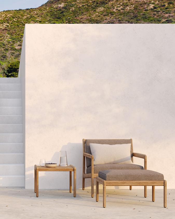 Repose-pieds de jardin Jack en teck , Ethnicraft