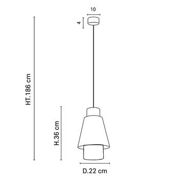 Suspension Singapour Xs Blanc Anthracite, Market set
