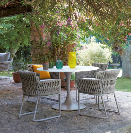 Table KOROL 140 cm dalle de verre, Sifas