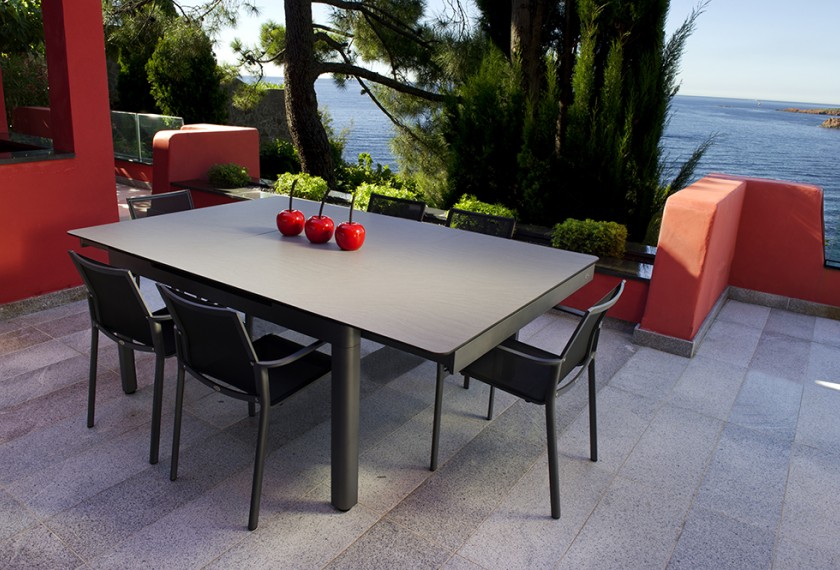 Table extensible carrée Hegoa, Les Jardins 