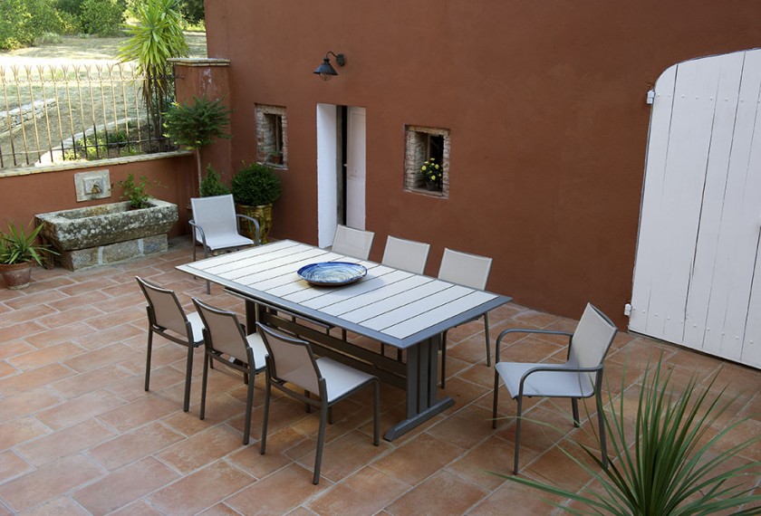 Table Hegoa extensible (pied central), Les Jardins 