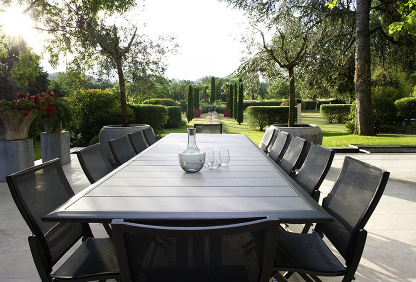 Table Hegoa extensible (pied central), Les Jardins 