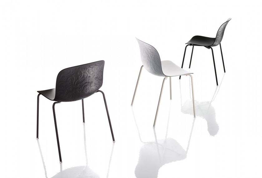 Chaise empilable Troy Assise Bois, Magis