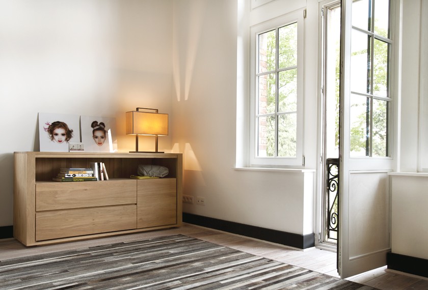 Commode chêne 1 porte 2 tiroirs Shadow, Ethnicraft