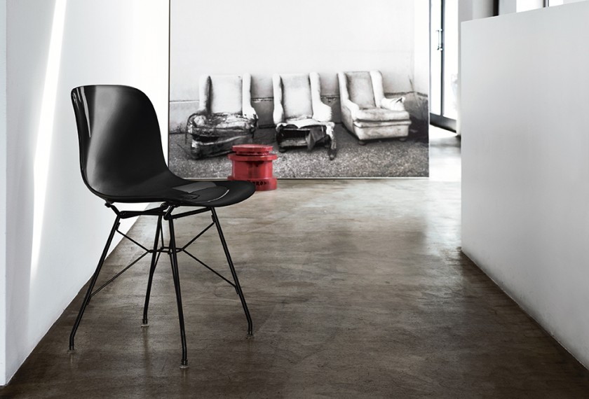 Chaise empilable Troy Assise Bois, Magis