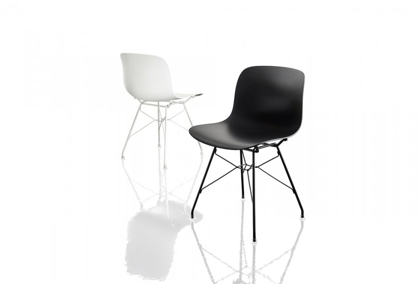 Chaise empilable Troy Assise Bois, Magis